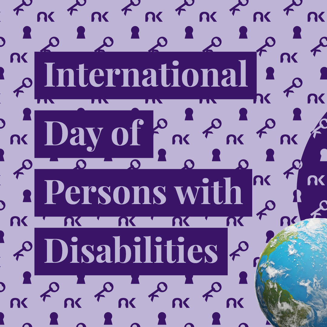 Text says: "International Day of Persons with Disabilities" next to a realistic globe.